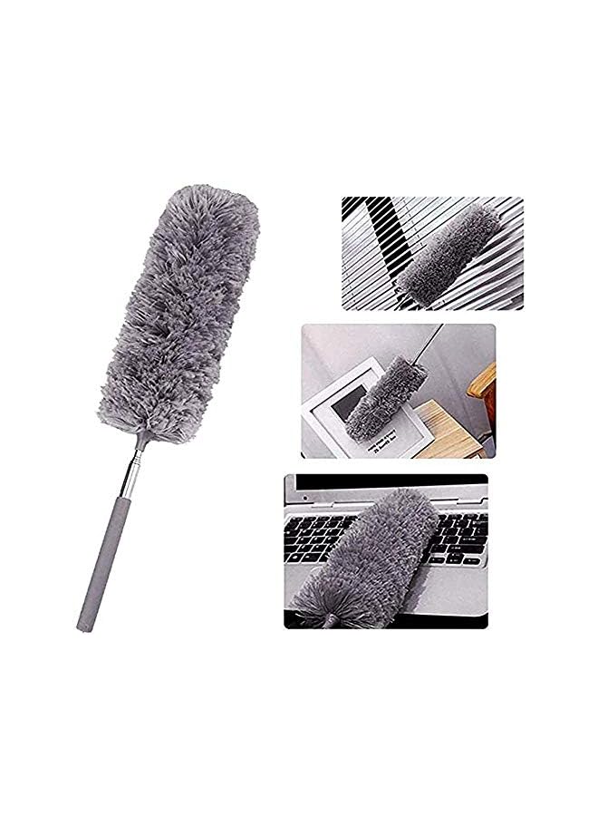 promass Microfiber Duster with Extension Pole with Protective Head Cap -No Scratch to Ceiling,Extra Long 82 cm Feather Duster for Cleaning High Ceiling Fan,Interior Roof,Cobweb,Gap Dust - Image 3
