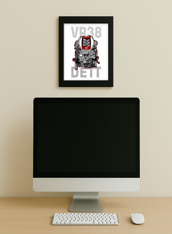Wall Photo Frame for Living Room – Vintage Car Painting Wall Art | Hanging Theme Posters for Home, Bedroom, Office Decor | Decorative Wall Frames Artwork for Modern Interiors OMF6-11 (6 Inch x 6 Inch) (Black) - Image 2
