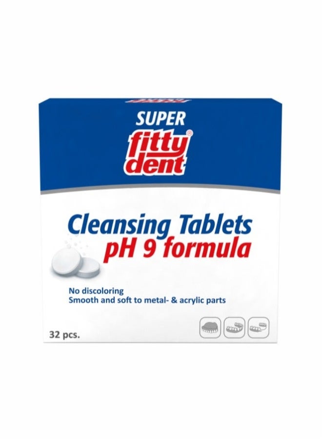 Fittydent Fitty Dent Super Cleansing Tablets, 32 Tablets - Image 1