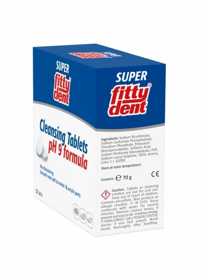 Fittydent Fitty Dent Super Cleansing Tablets, 32 Tablets - Image 2
