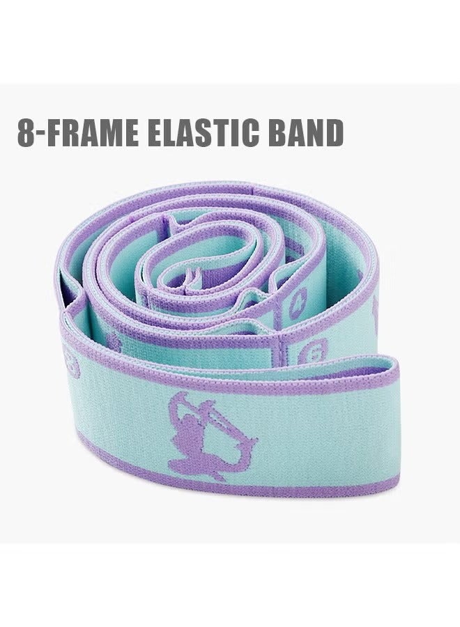 Yoga Stretch Strap, Adjustable 8 Loops Yoga Strap Exercise Band, Stretch Band for Physical Therapy, Pilates Dance and Gymnastics (Purple) - Image 5