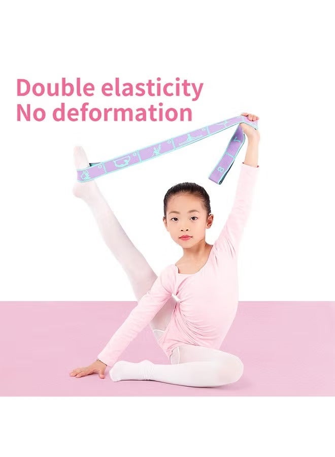 Yoga Stretch Strap, Adjustable 8 Loops Yoga Strap Exercise Band, Stretch Band for Physical Therapy, Pilates Dance and Gymnastics (Purple) - Image 4