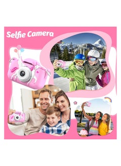 FARROBIZZ Kids Selfie Camera Toys for Girls Age 3-9, Digital Video Camera Toy with Protective Cover,Christmas Birthday Festival Gifts for 3-9 Year Old Girls Boys- 32GB SD Card Included (Pink-H15)  - Image 4
