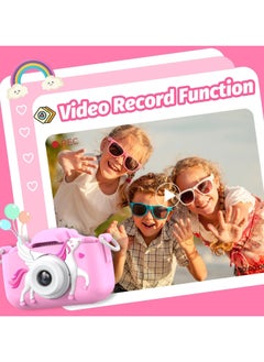 FARROBIZZ Kids Selfie Camera Toys for Girls Age 3-9, Digital Video Camera Toy with Protective Cover,Christmas Birthday Festival Gifts for 3-9 Year Old Girls Boys- 32GB SD Card Included (Pink-H15)  - Image 5