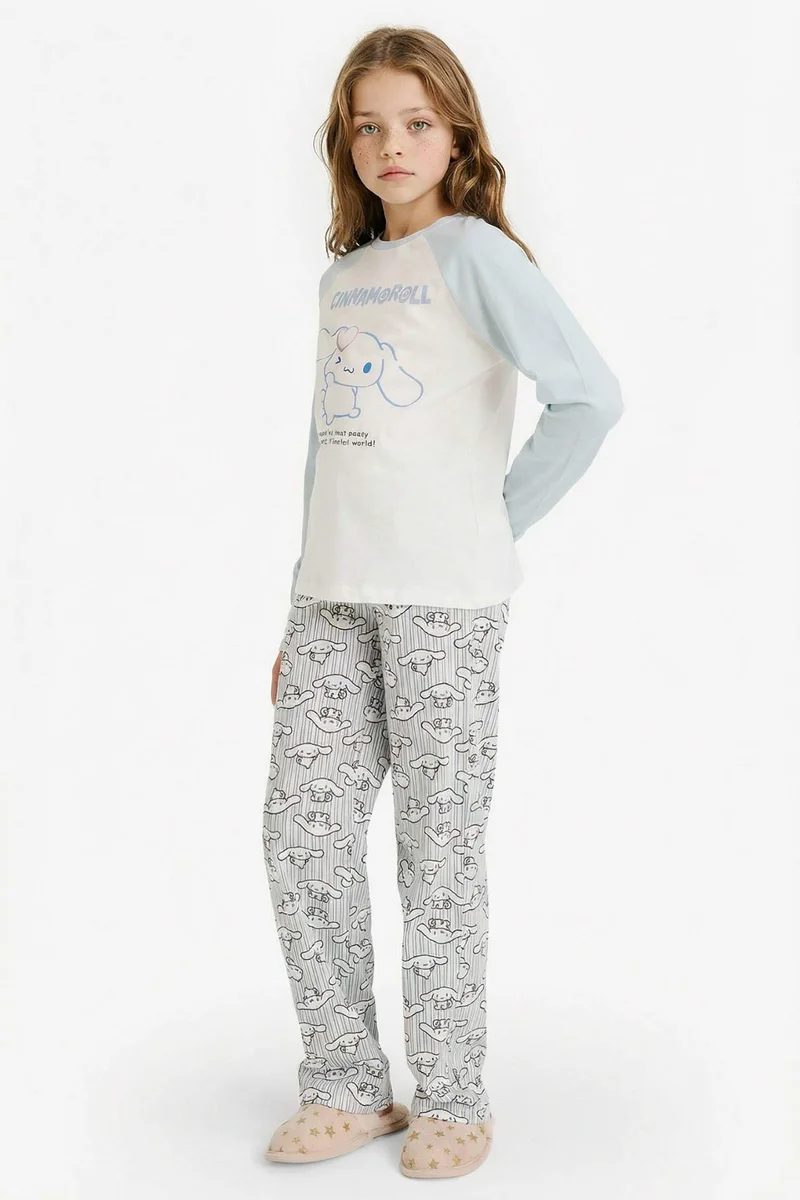 DeFacto Girl Hello Kitty Regular Fit 2 Piece Pajama Set