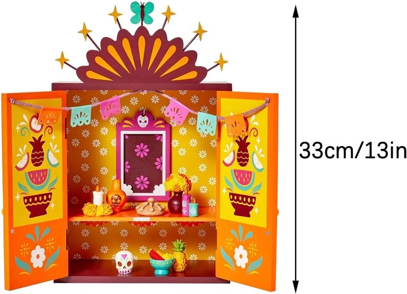 كلاراكو مجموعة صناديق خشبية لذكرى يوم الموتى - صندوق خشبي لذكرى يوم الموتى، لوازم مذبح ذبيحة، صندوق ظل لإطار صورة تذكاري، صندوق خشبي متعدد الألوان جديد للاحتفال بذكرى يوم الموتى (أ) - Image 5