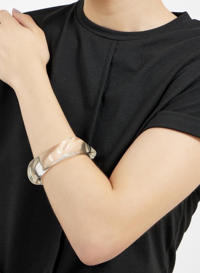 ستايلي أسورة شفافة عريضة - Image 1