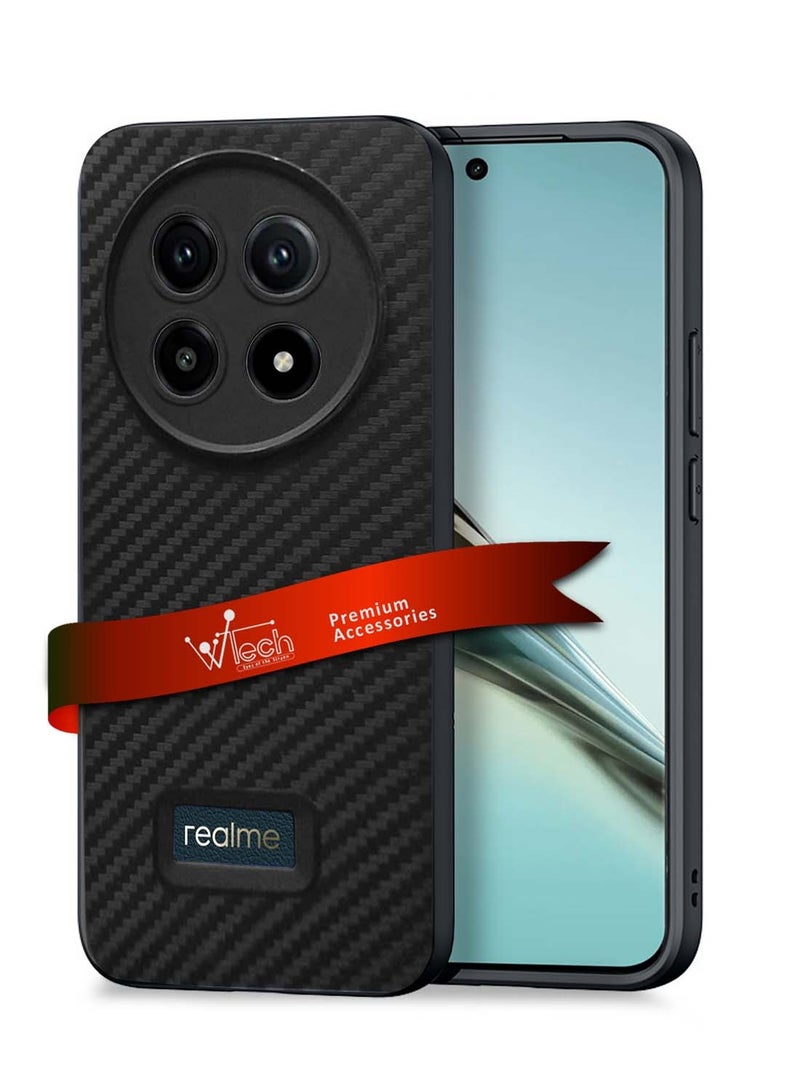 دبليو تيك ريلمي 13 برو / ريلمي 13 برو+ / ريلمي 13 برو بلس 5 جي 2024 غطاء غطاء حماية سائل من ألياف الكربون من ألياف الكربون - أسود - Image 1
