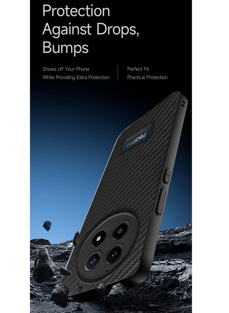 دبليو تيك ريلمي 13 برو / ريلمي 13 برو+ / ريلمي 13 برو بلس 5 جي 2024 غطاء غطاء حماية سائل من ألياف الكربون من ألياف الكربون - أسود - Image 4