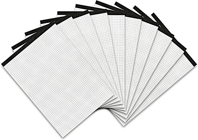 herlitz Landre 100050632 Notebook Without Cover 60 g/m², DIN A4, Squared, Perforated, Fine Wood- Paper 50 Sheets [Pack of 10 Notepad Without Cover, DIN A4, 50 Sheets, Chequered - Image 1