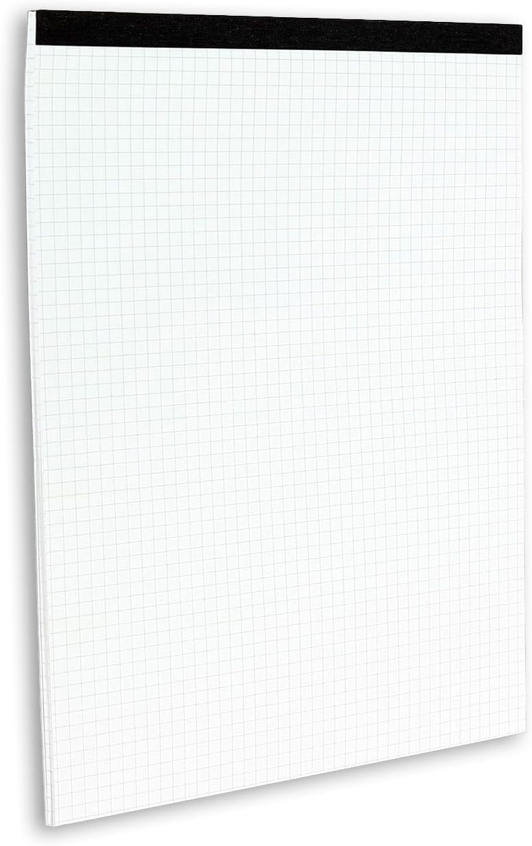 herlitz Landre 100050632 Notebook Without Cover 60 g/m², DIN A4, Squared, Perforated, Fine Wood- Paper 50 Sheets [Pack of 10 Notepad Without Cover, DIN A4, 50 Sheets, Chequered - Image 3