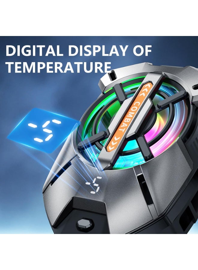 DIOTTI Phone Cooling Fan with Temperature Display, Magnetic Clip Type Semiconductor Radiator, 3 Gear Adjustable Mobile Cooling Fan for Gaming & Streaming - Image 2