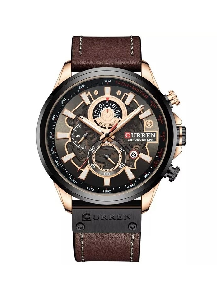 CURREN CURREN 8380 Original Brand Leather Straps Wrist Watch For Men With Brand  - Image 1
