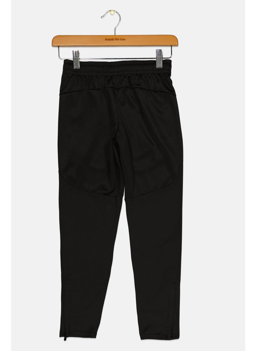 PUMA Kids Boy Drawstring Brand Logo Training Track Pants, Black  - Image 2