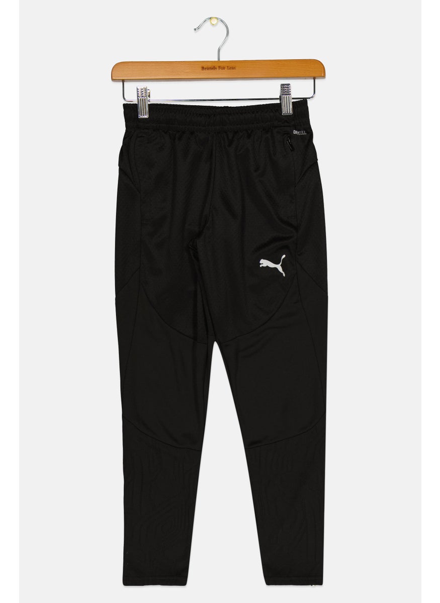 PUMA Kids Boy Drawstring Brand Logo Training Track Pants, Black  - Image 1