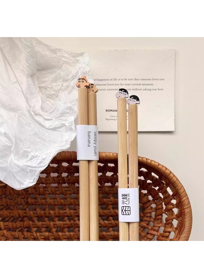 [Yuanjin Bamboo Wood] Xiaoxin Chopsticks 2023 Sweat Xiaoxin Chopsticks Lishui Yuanjin Bamboo Wood 24cm-Color:Bamboo Chopsticks Yellow Hat Xiaoxin Chopsticks  - Image 5