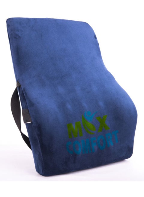 High-quality medical foam backrest - back and lumbar support pillow to relieve lower pain for offices and cars - blue