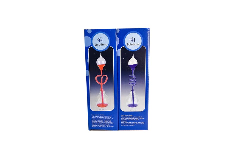 C&H Solutions Colorful Office Thinking Hand Boiler, Glass Science Energy Transfer, Children Science Experiment, Love Birds Color Meter Hand Boiler, 2 Pcs (Purple&Red) by C&H Solutions® - Image 4
