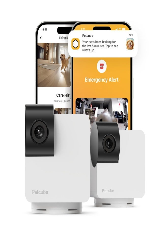 Petcube Cam 360 The Pack of 2 Camera | Ultimate Interactive WiFi Pet and Home Security Pan-Tilt Camera with Phone App, 1080p HD Video, 360° Rotation, Night Vision, Smart Alerts for Home Surveillance - Image 1