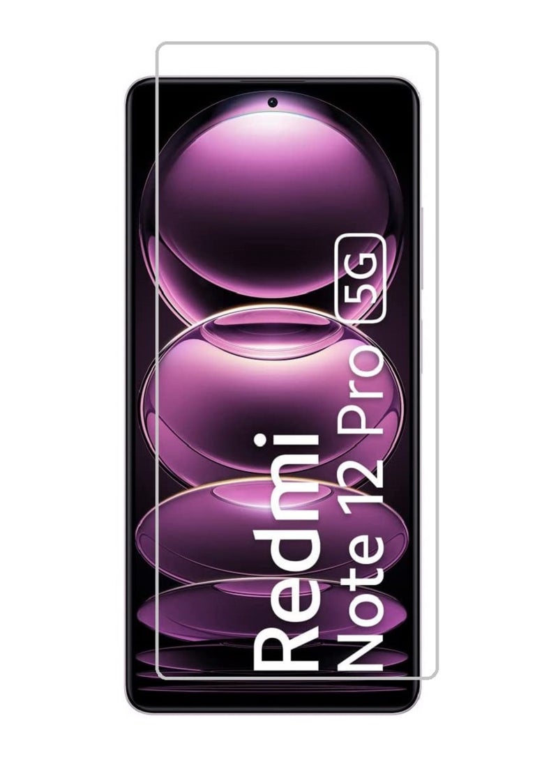 Super Tempered Glass Screen Protector Clear Designed For Xiaomi Redmi Note 12 Pro Full Screen Coverage And Bubble Free - Image 1