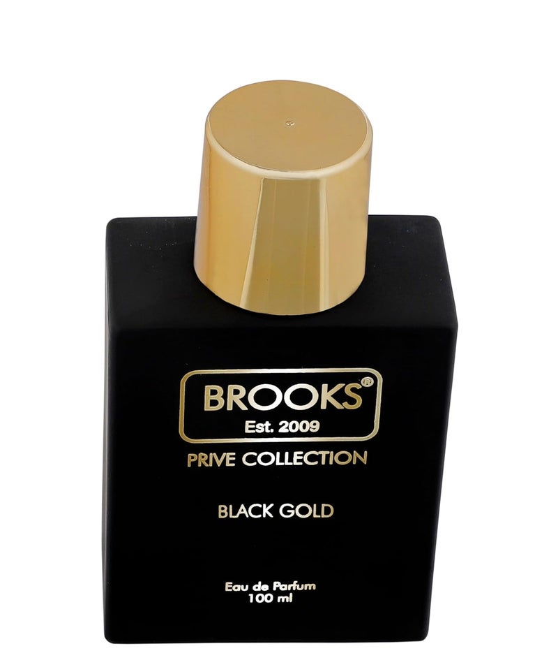 Brooks Brooks 100 ML Black Gold Intense Unisex Perfume Premium Strong Long Lasting Fragrance Scent Aroma of Coffee with Light Floral Luxury Gift for Men Women Pack Of 2  - Image 2