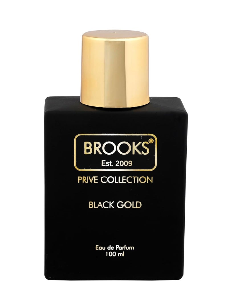 Brooks Brooks 100 ML Black Gold Intense Unisex Perfume Premium Strong Long Lasting Fragrance Scent Aroma of Coffee with Light Floral Luxury Gift for Men Women Pack Of 2  - Image 3