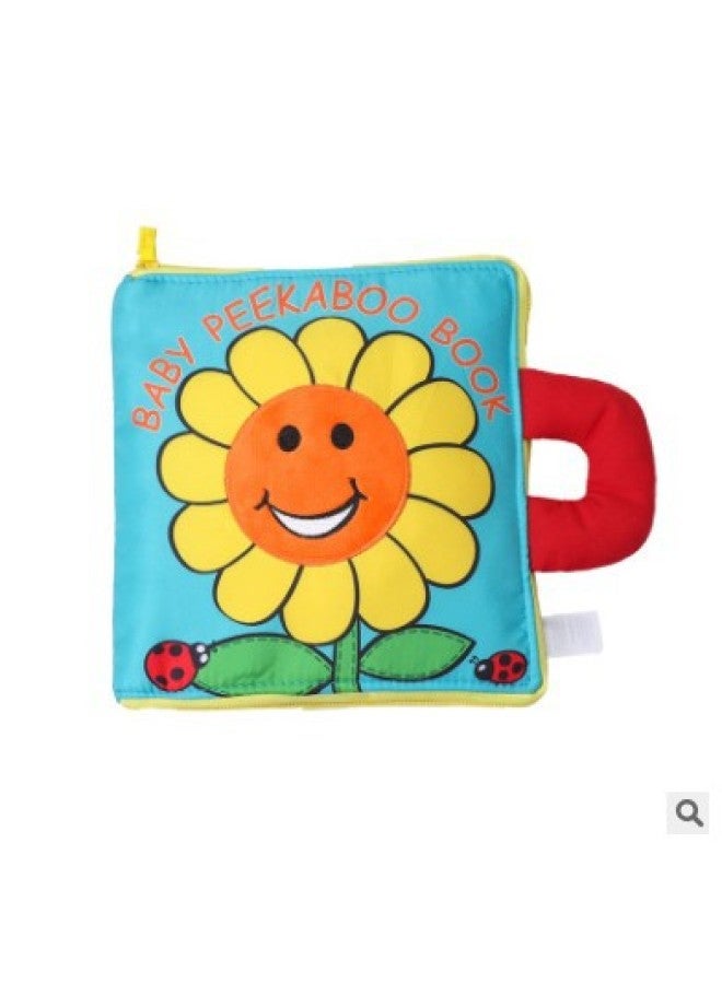 Multifunctional Flower Three-dimensional Cloth Book Baby Educational Cloth Book Handle Recognition Color Shape Learning Dressing-Color:BBK Yellow Flower Cloth Book  - Image 1