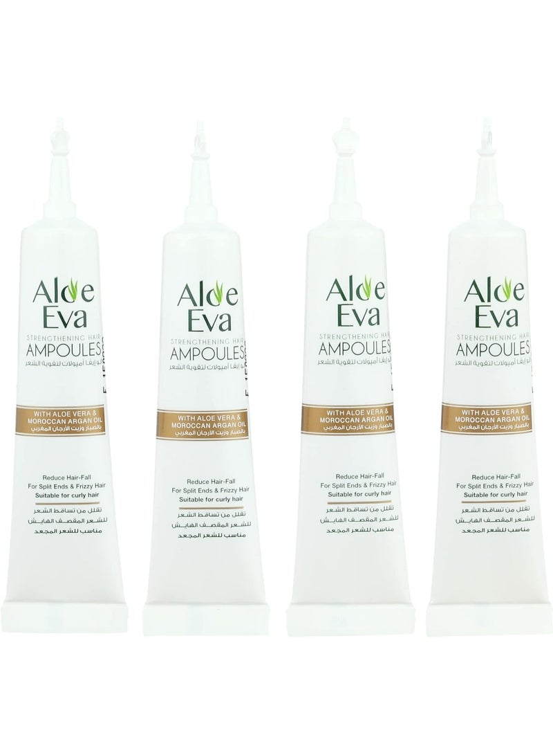 ألو إيفا أمبولات ألو إيفا لتقوية الشعر مع الصبار وزيت الأرغان المغربي (4 أمبولات) 15 مل - Image 3