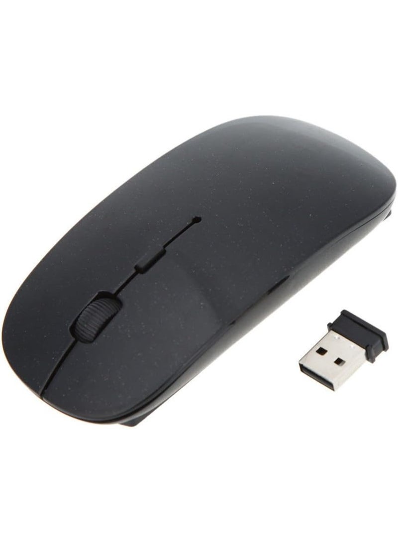 Raxoom 4 Keys Wireless Mouse, 3 Level Adjustable DPI Ergonomic Universal Mouse, 1000/1200/1600 DPI Wireless Mouse Bluetooth Office Business for Windows BLACK - Image 1
