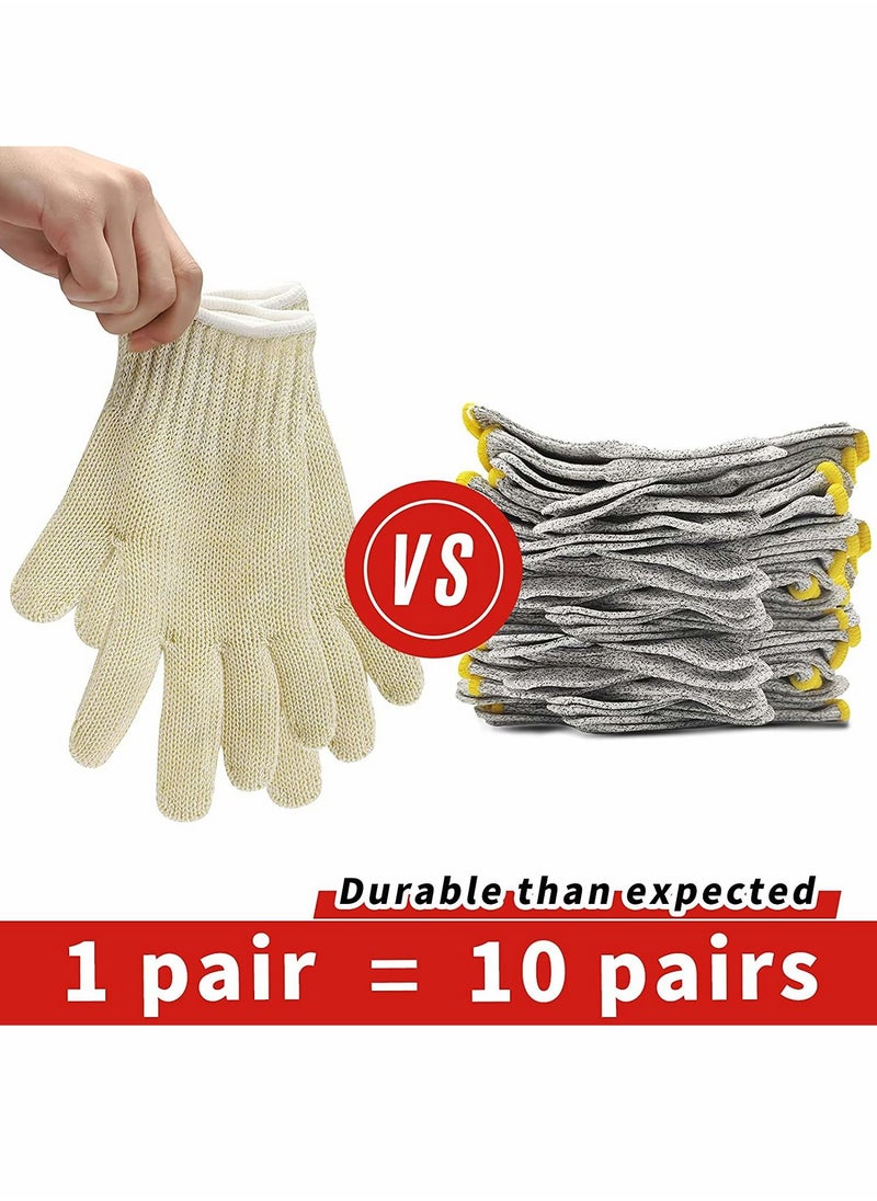 SYOSI Level 8 Cut Resistant Gloves Mandoline Gloves Reliable Cutting Gloves Food Grade for Kitchen Mandoline Slicing, Meat Cutting, Oyster Shucking (XL)  - Image 2