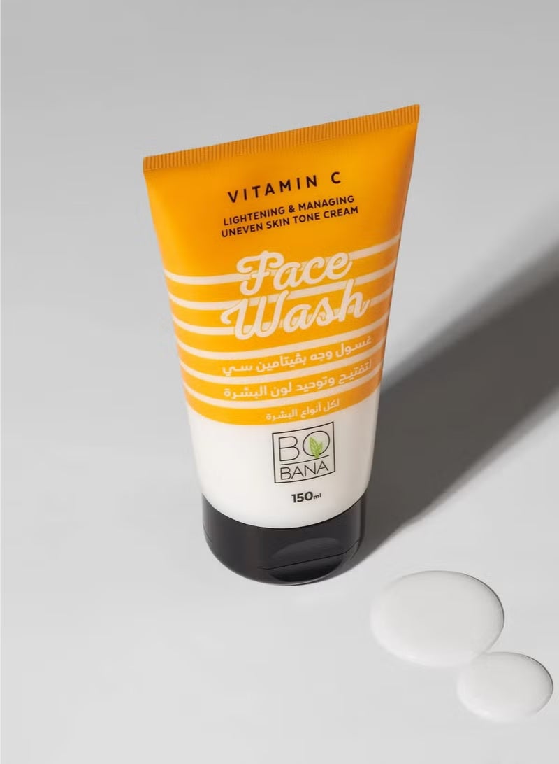 بوبانا غسول الوجه بفيتامين سي لتوحيد وتفتيح لون البشرة لجميع انواع البشرة 150مل
