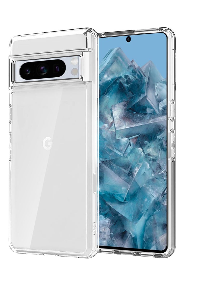 Designed for Google Pixel 8 Case Clear, [Anti-Yellowing & Non-Slip] Transparent Shockproof Protective Phone Cases Slim Cover for Google Pixel 8 Released 2023-6.7" Clear.