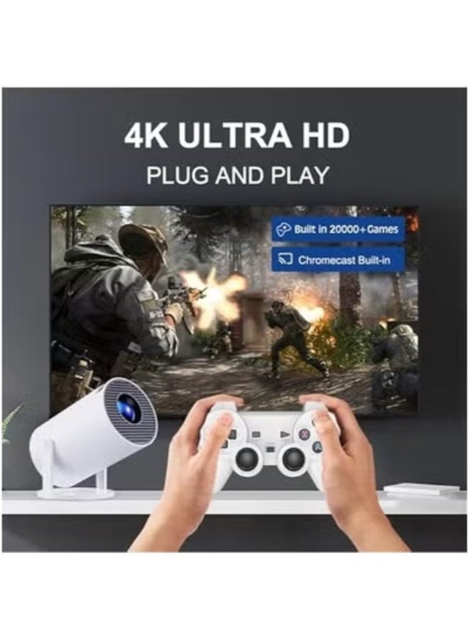 JAJEEK M300 Max Game Projector with 2 Wireless Controllers | Portable HD Video Game Projector & Home Entertainment System | Seamless Multiplayer Gameplay | P30 Max Compatible | High-Definition Visuals for Gaming, Streaming & Movie Nights | Compact & Travel-Friendly Design - Image 3