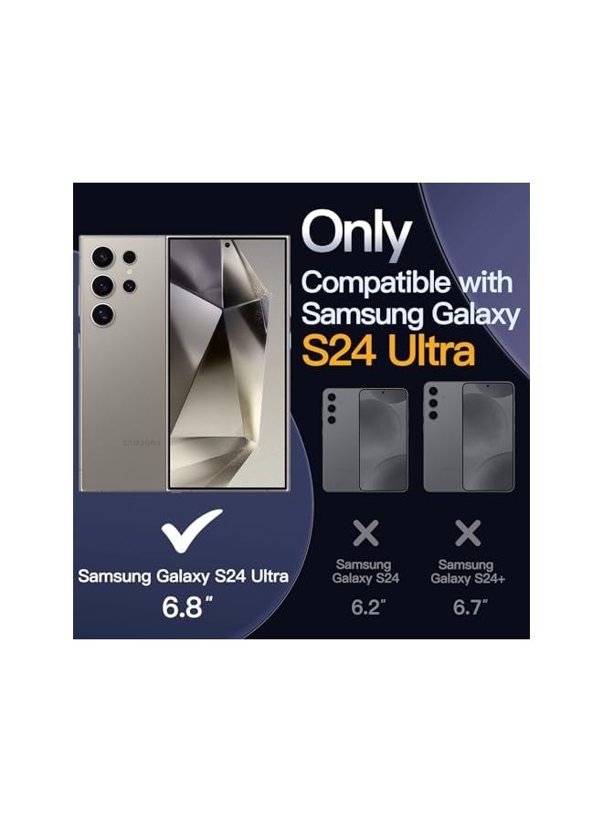 جي تيك حافظة JETech مغناطيسية لهاتف Galaxy S24 Ultra 5G، متوافقة مع MagSafe، غطاء هاتف واقٍ مقاوم للصدمات، ظهر صلب غير أصفر من البولي كربونات (شفاف) - Image 2