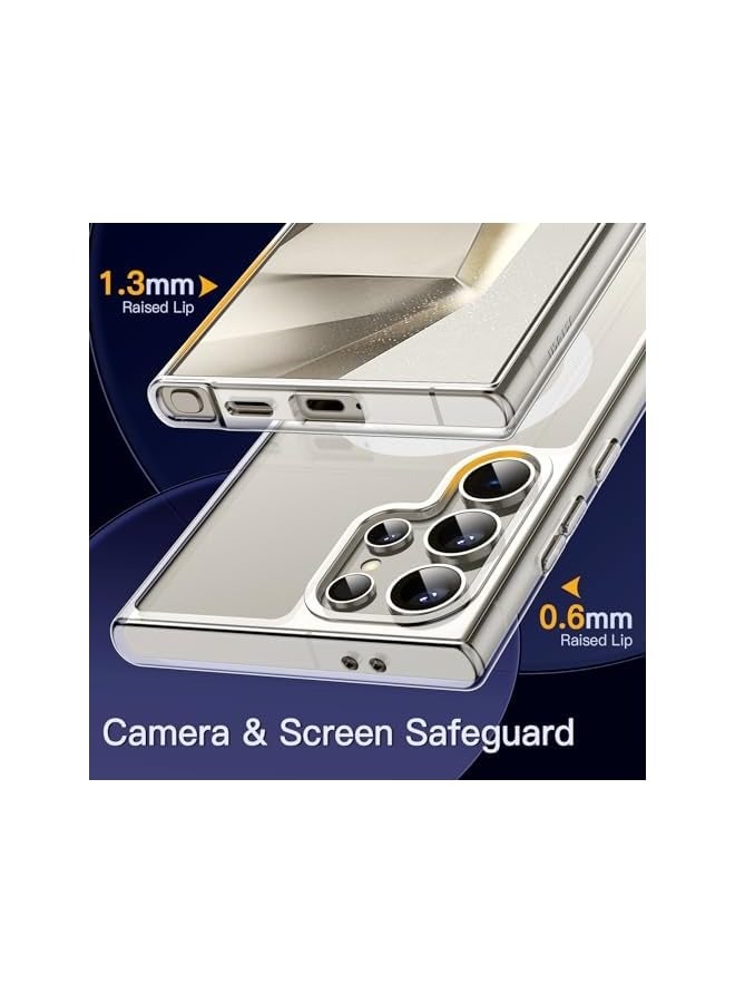 جي تيك حافظة JETech مغناطيسية لهاتف Galaxy S24 Ultra 5G، متوافقة مع MagSafe، غطاء هاتف واقٍ مقاوم للصدمات، ظهر صلب غير أصفر من البولي كربونات (شفاف) - Image 5