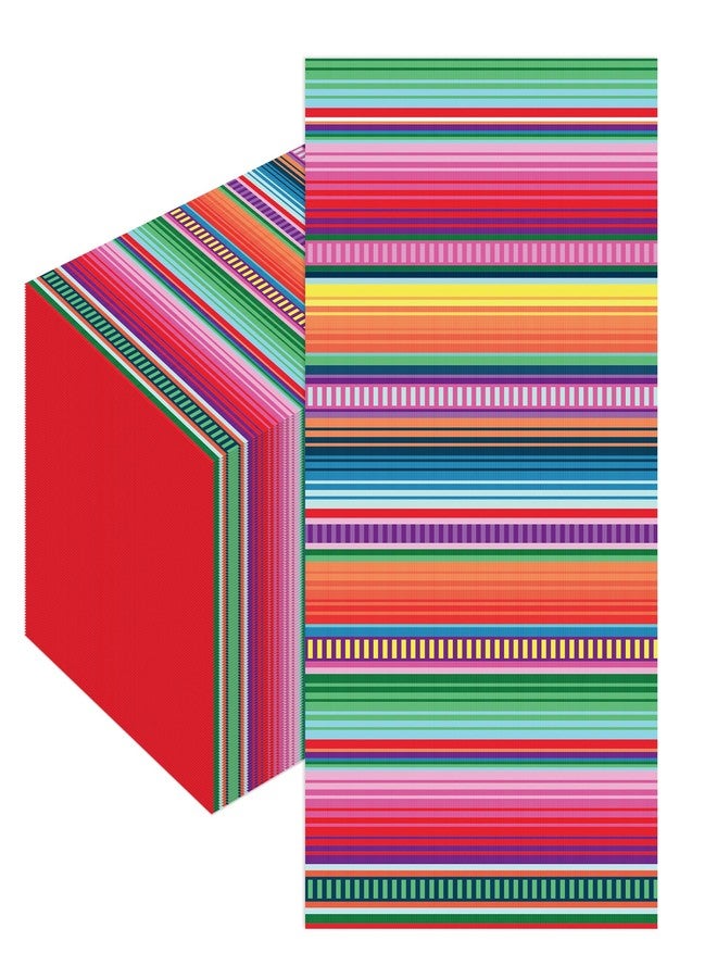 Hokinaa Mexican Fiesta Paper Napkins - 100 Pcs Cinco De Mayo Colorful Dinner Party Decorations Disposable Decorative Guest Table Supplies Decor Servilletas Bulk for Taco Night Birthday 7.9 x 4.3 In - Image 1
