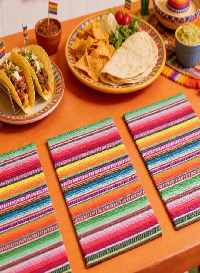 Hokinaa Mexican Fiesta Paper Napkins - 100 Pcs Cinco De Mayo Colorful Dinner Party Decorations Disposable Decorative Guest Table Supplies Decor Servilletas Bulk for Taco Night Birthday 7.9 x 4.3 In - Image 5