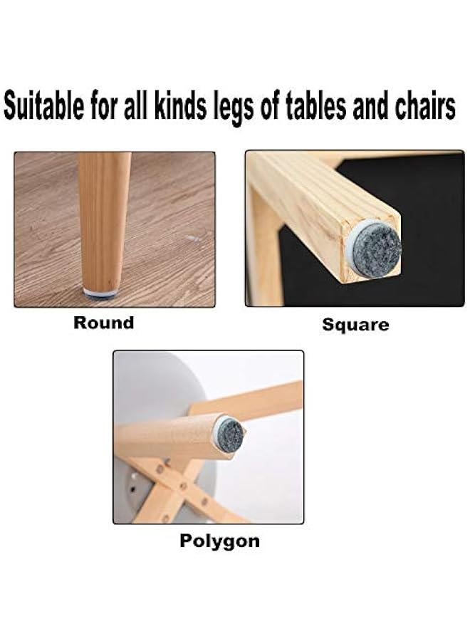 40pcs Round Heavy Duty Nail-on Felt Pad for Furniture Chair Table Leg Feet Floor Protectors Slide Smoothly (White, Pad Diameter 18mm) - Image 4