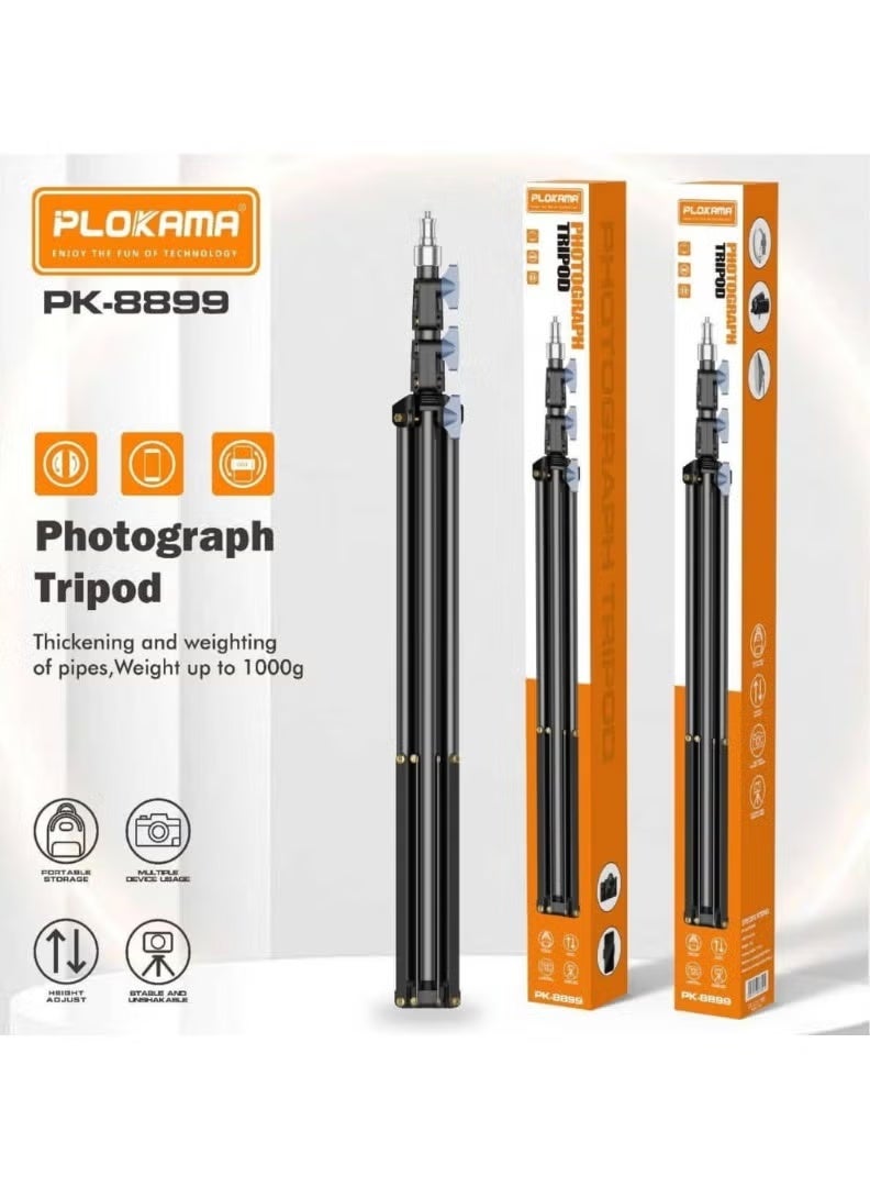 التخطيط حامل ثلاثي القوائم للكاميرا PK-8899 - حامل ثلاثي القوائم احترافي خفيف الوزن من الألومنيوم للسفر مع رأس ثلاثي الاتجاهات - Image 4