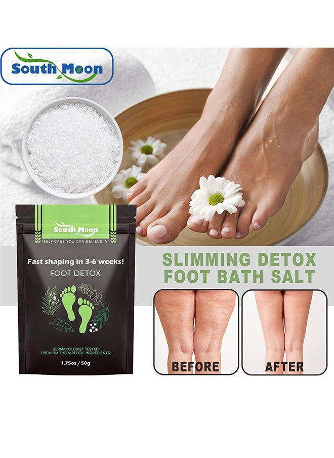 SOUTH MOON Foot Detox，Herbal Body Detox Foot Soak Salt , Detox & Shaping Cleansing Foot Soak for Men and Women, Daily Rebody Body Detoxingh Foot Soak Salt for a Relaxing and Soothing Experience-50g  - Image 1