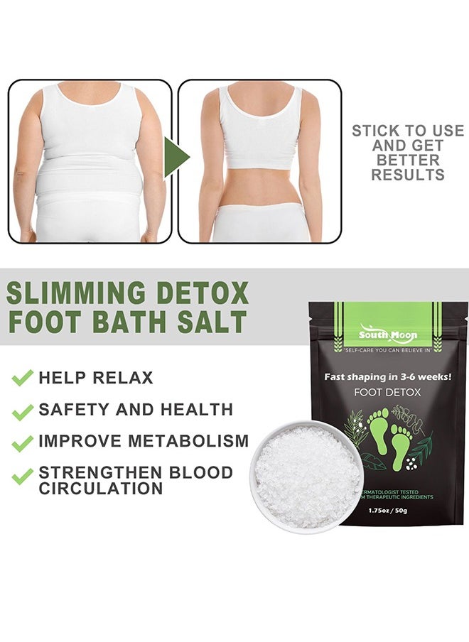 SOUTH MOON Foot Detox，Herbal Body Detox Foot Soak Salt , Detox & Shaping Cleansing Foot Soak for Men and Women, Daily Rebody Body Detoxingh Foot Soak Salt for a Relaxing and Soothing Experience-50g  - Image 3