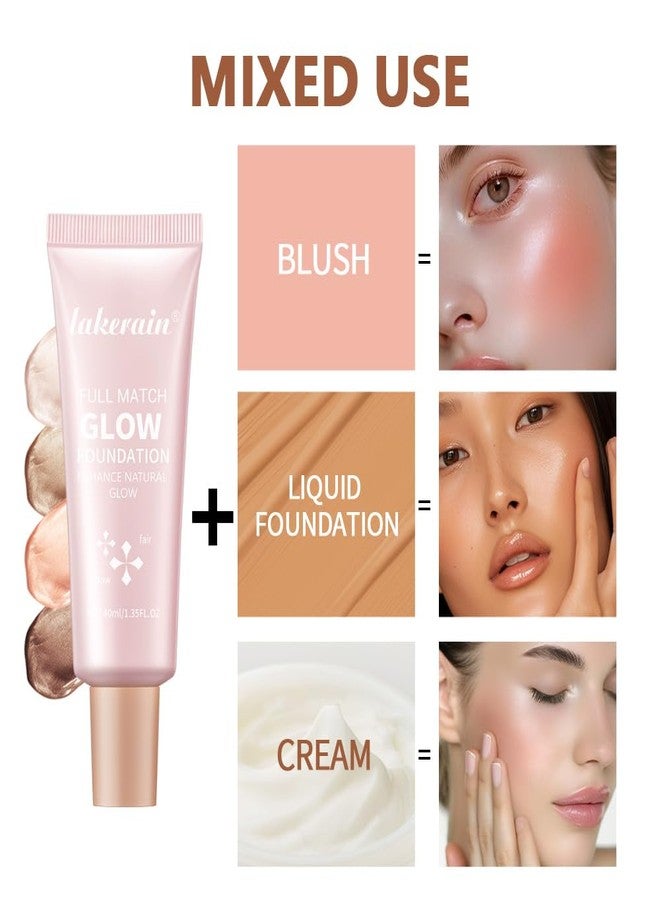 BANGFENG Natural Glow Illuminator Glotion - Glowing, Moisturizing, Lightweight Base, Multi-Purpose - Hydrating & Illuminating Makeup Highlighter for Radiant, Sun-Kissed Look (#2 Light, 1.35 Fl Oz (Pack of 1)) - Image 4