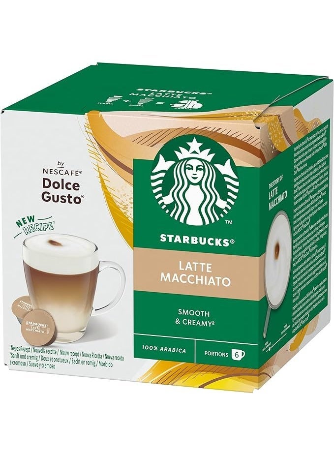 Starbucks Nescafe Dolce Gusto Latte Macchiato 12 Coffee Capsules 129g Pack of 3 - Image 3