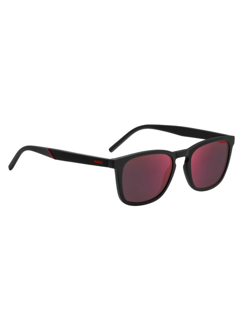 HUGO Men's Uv Protection Rectangular Shape  Sunglasses Hg 1306/S Red 42 - Lens Size: 42.1 Mm - Black - Image 2