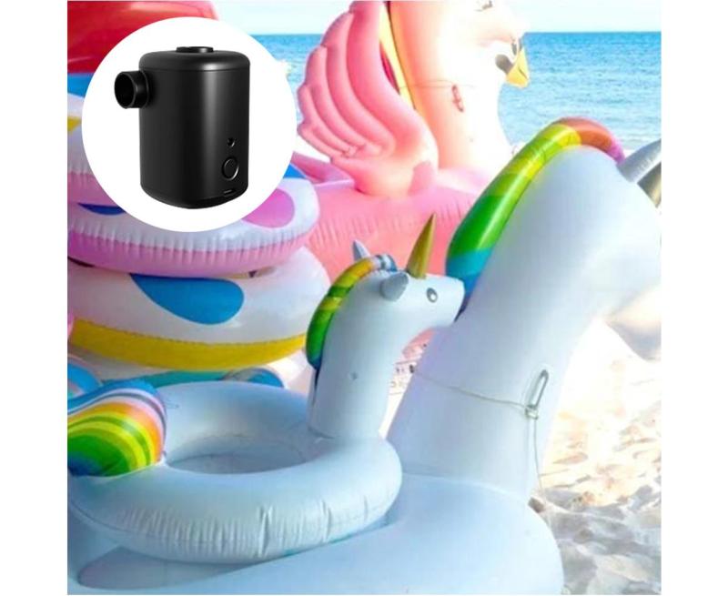 Portable Air Pump, Electric Air Mattress Pump For Inflatables With 3000Mah Battery, Mini Inflator Pump With 4 Nozzles，Black - Image 3