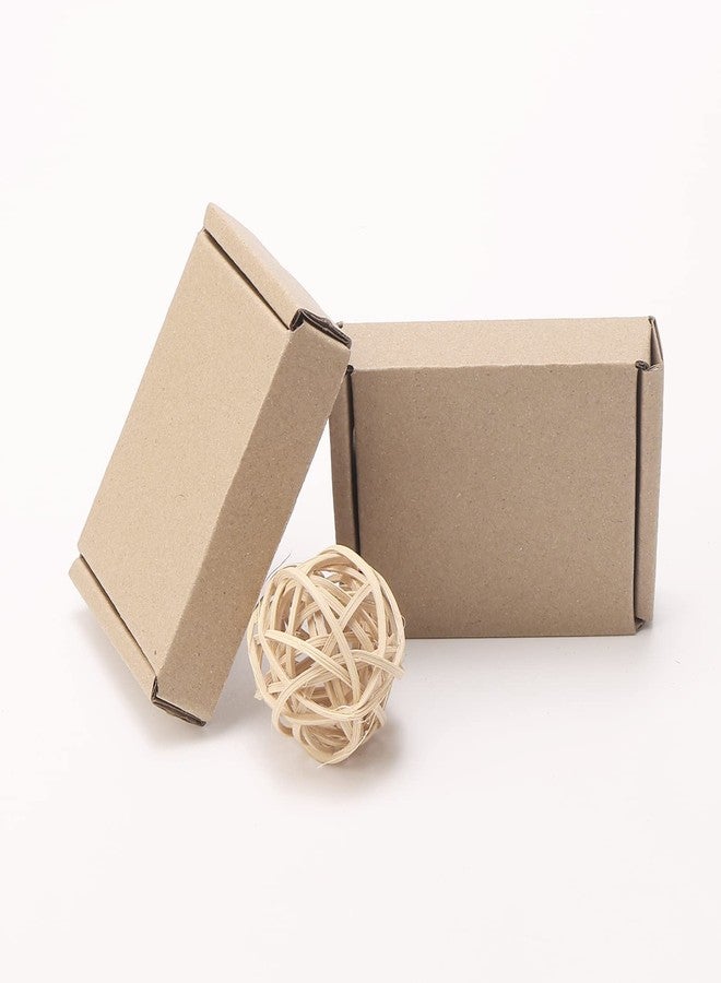 Ellbest 50pcs Small Kraft Cardboard Boxes Packing Boxes 1.5mm Thick Cardboard, 3.4 x 2.6 x 0.7inches Kraft Brown Box for Stationery, Jewelry, Paper Clips, Pins, Mini Ornaments, Mini Foldable Paper Box - Image 5