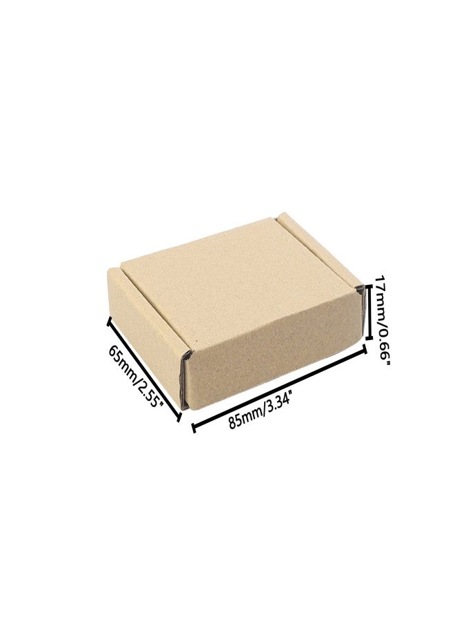 Ellbest 50pcs Small Kraft Cardboard Boxes Packing Boxes 1.5mm Thick Cardboard, 3.4 x 2.6 x 0.7inches Kraft Brown Box for Stationery, Jewelry, Paper Clips, Pins, Mini Ornaments, Mini Foldable Paper Box - Image 3