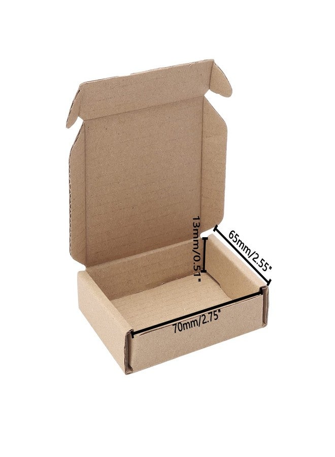 Ellbest 50pcs Small Kraft Cardboard Boxes Packing Boxes 1.5mm Thick Cardboard, 3.4 x 2.6 x 0.7inches Kraft Brown Box for Stationery, Jewelry, Paper Clips, Pins, Mini Ornaments, Mini Foldable Paper Box - Image 2