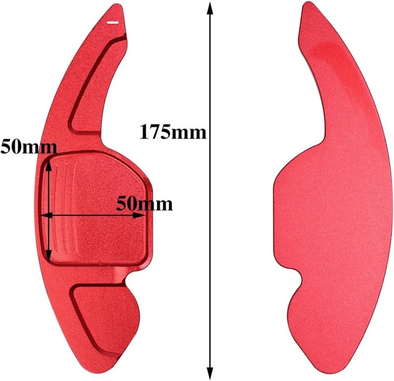 Paddle Shifter Replacement for TT TTS 2011-2014 S6 C7 for S7 S8 Q3 2013-2016 2017 Q7 2011-2015 Car Steering Wheel Paddle Shift Extend Extension Shifter(Black)(Red) - Image 4