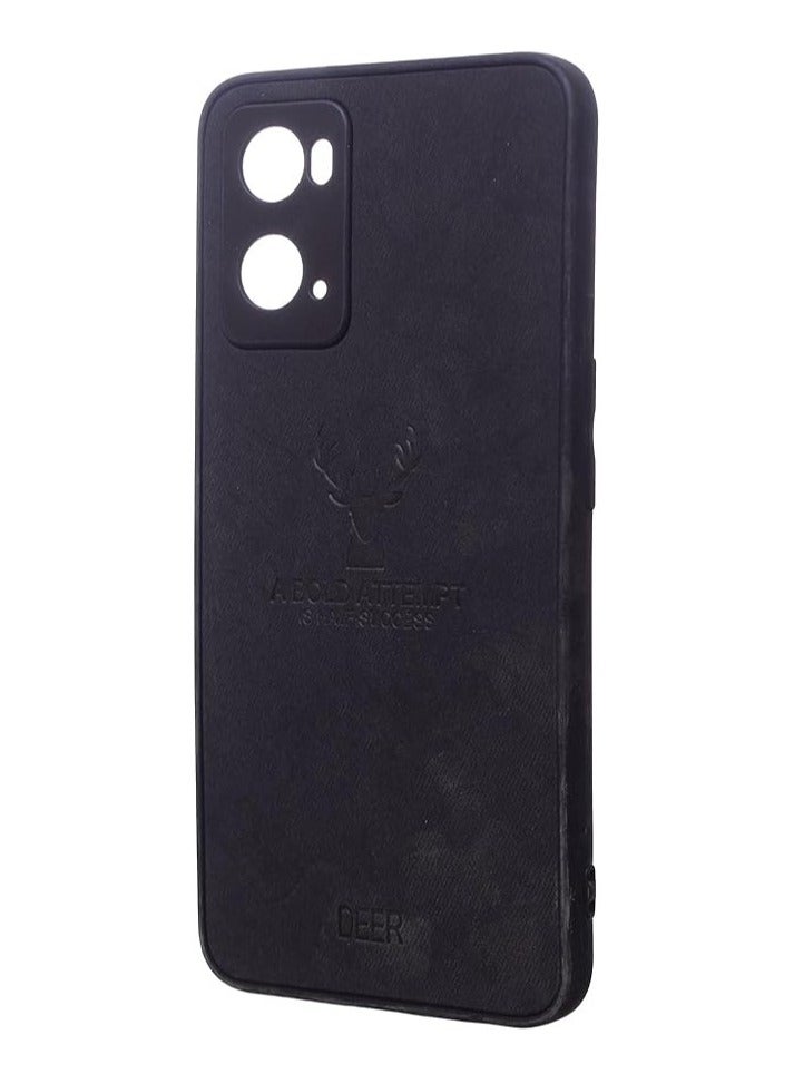 دير جراب واقٍ بتصميم أنيق من جلد الغزال لهاتف oppo a36 - أسود - Image 3
